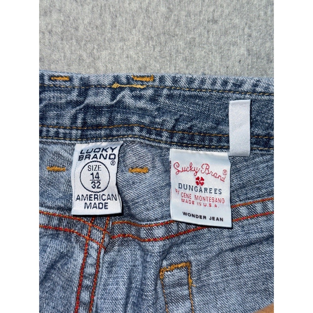 Lucky Brand Dungarees by Gene Montesano Denim Wonder Jean Vintage USA Size 34 - Picture 3 of 11